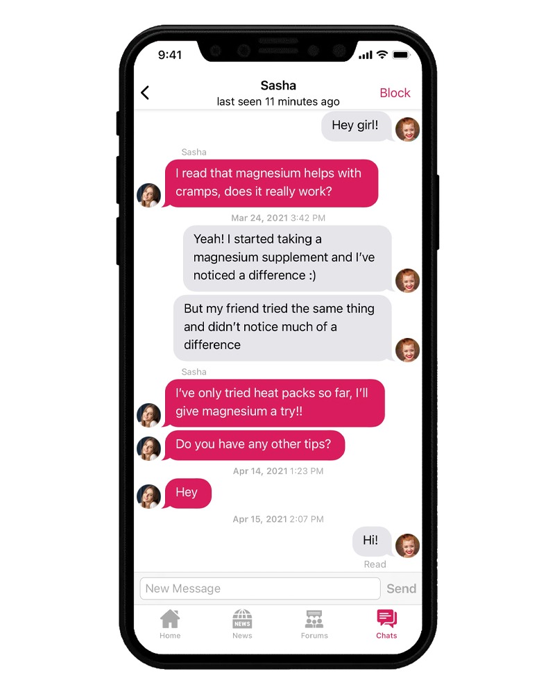 Oohvie app chat feature