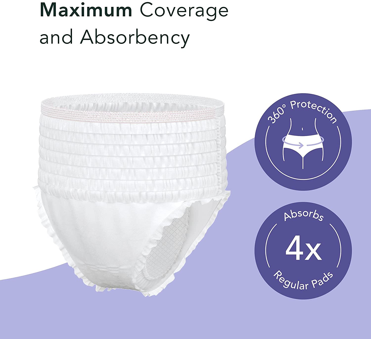 Rael Disposable Period Underwear S-M - 8ct - Purple - 1535 requests