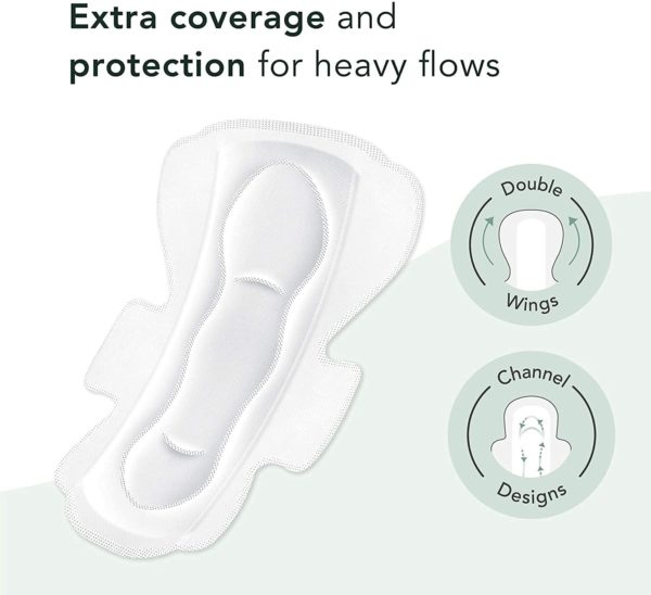 Extra coverage for heavy flows Rael sanitary pads