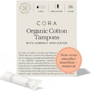 Light Cora organic cotton tampons 36 count