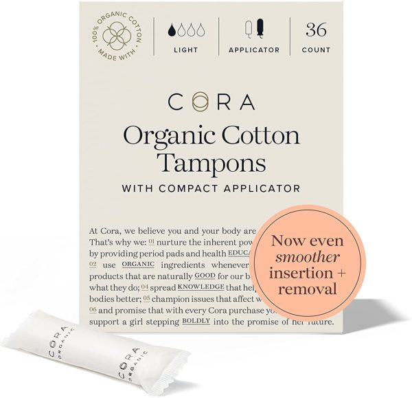 Light Cora organic cotton tampons 36 count
