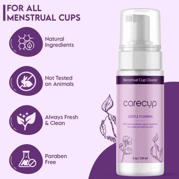 Carecup menstrual cup cleaner features