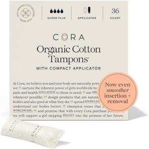 Super plus Cora organic cotton tampons