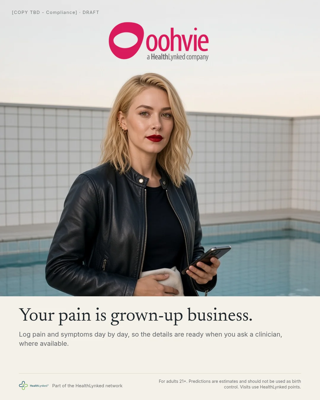Oohvie campaign ad featuring Nina