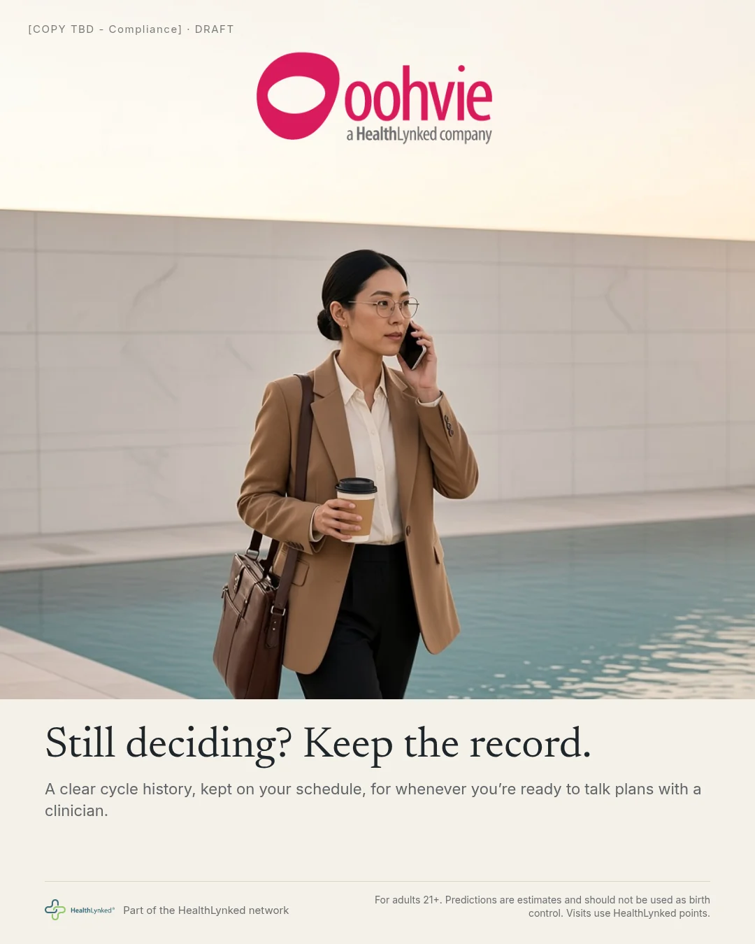 Oohvie campaign ad featuring Sophia